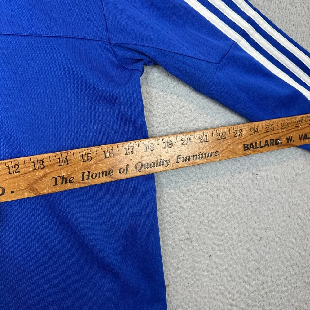 Adidas Pullover Jacket Mens Small Climacool Training Top Blue 3-Stripe Athletic